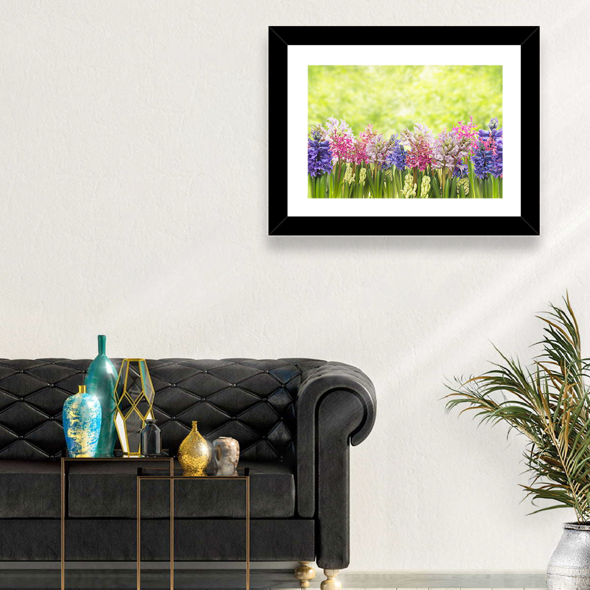 Hyacinth Cluster in Bloom Wall Art in a room, landscape