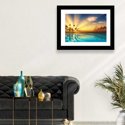 Palms Island Sunset Wall Art