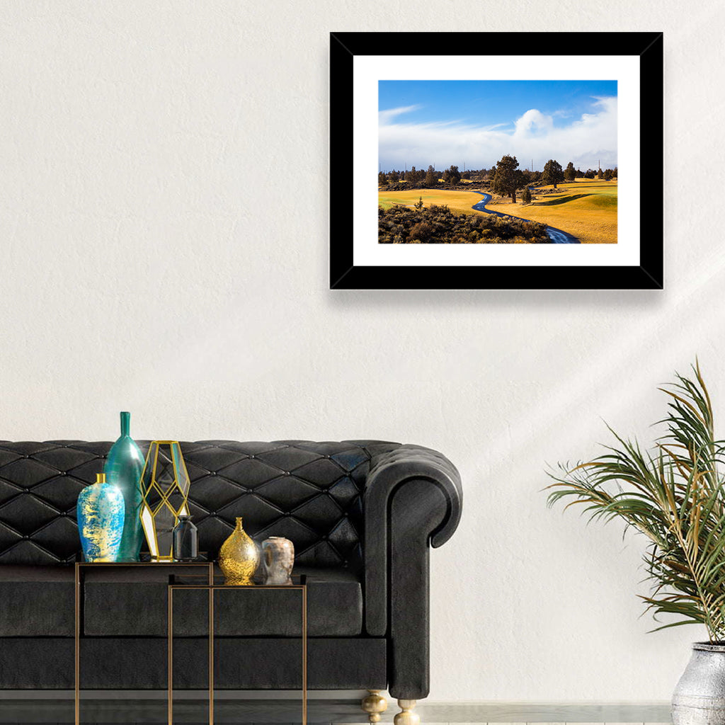 Central Oregon Golf Course with Winding Path Wall Art