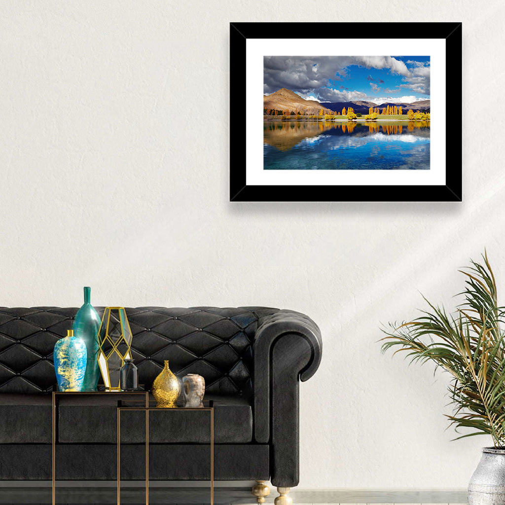 Lake Tekapo Autumn Reflection Wall Art