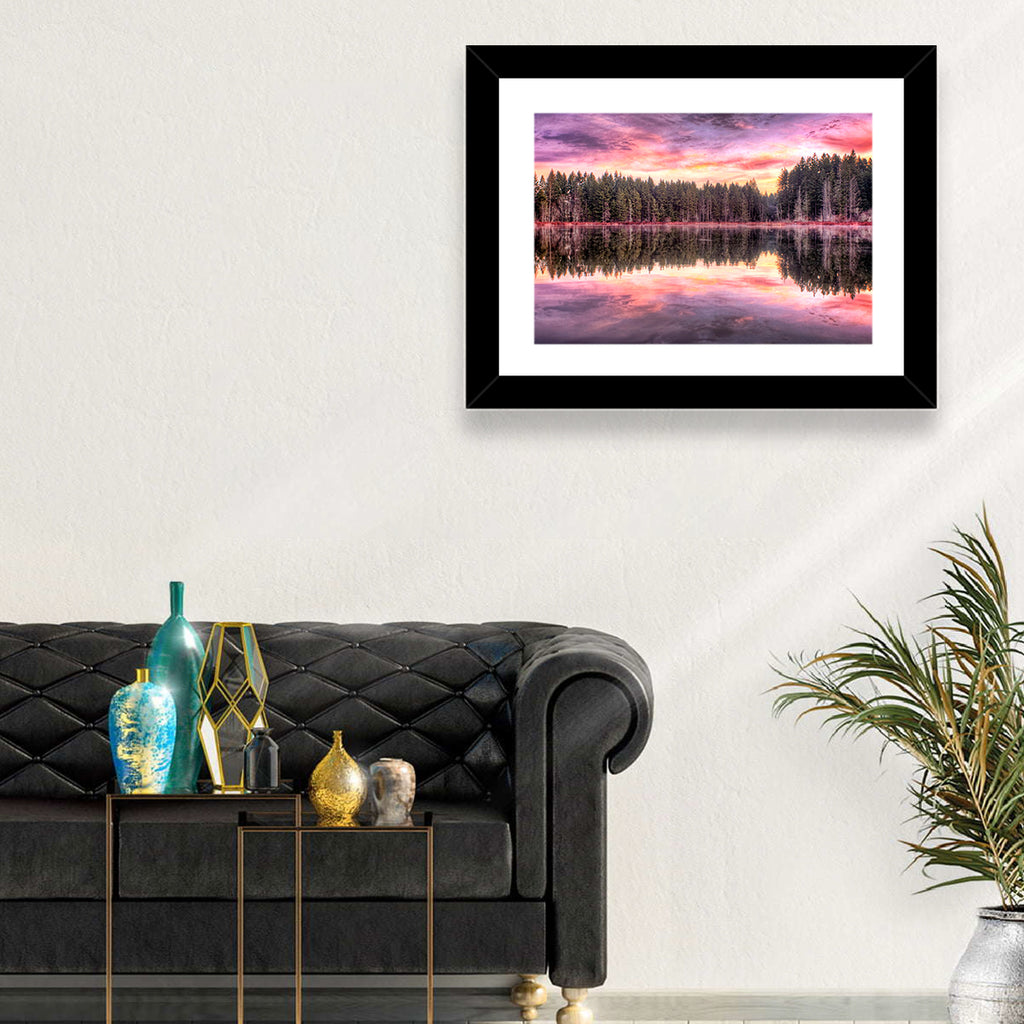 Sunrise Reflection at Forest Lake Wall Art