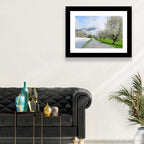 Season Change Road to Snowy Mountain Wall Art