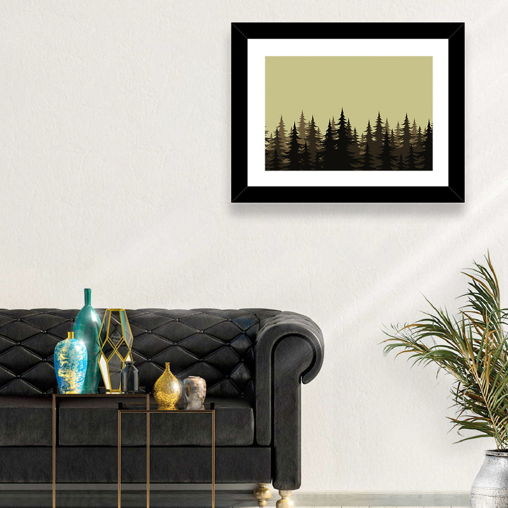 Fir Tree Silhouettes Wall Art