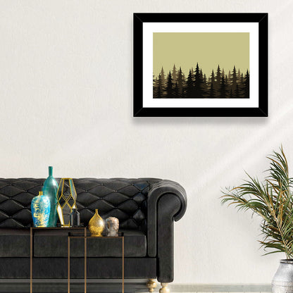 Fir Trees Silhouettes Wall Art