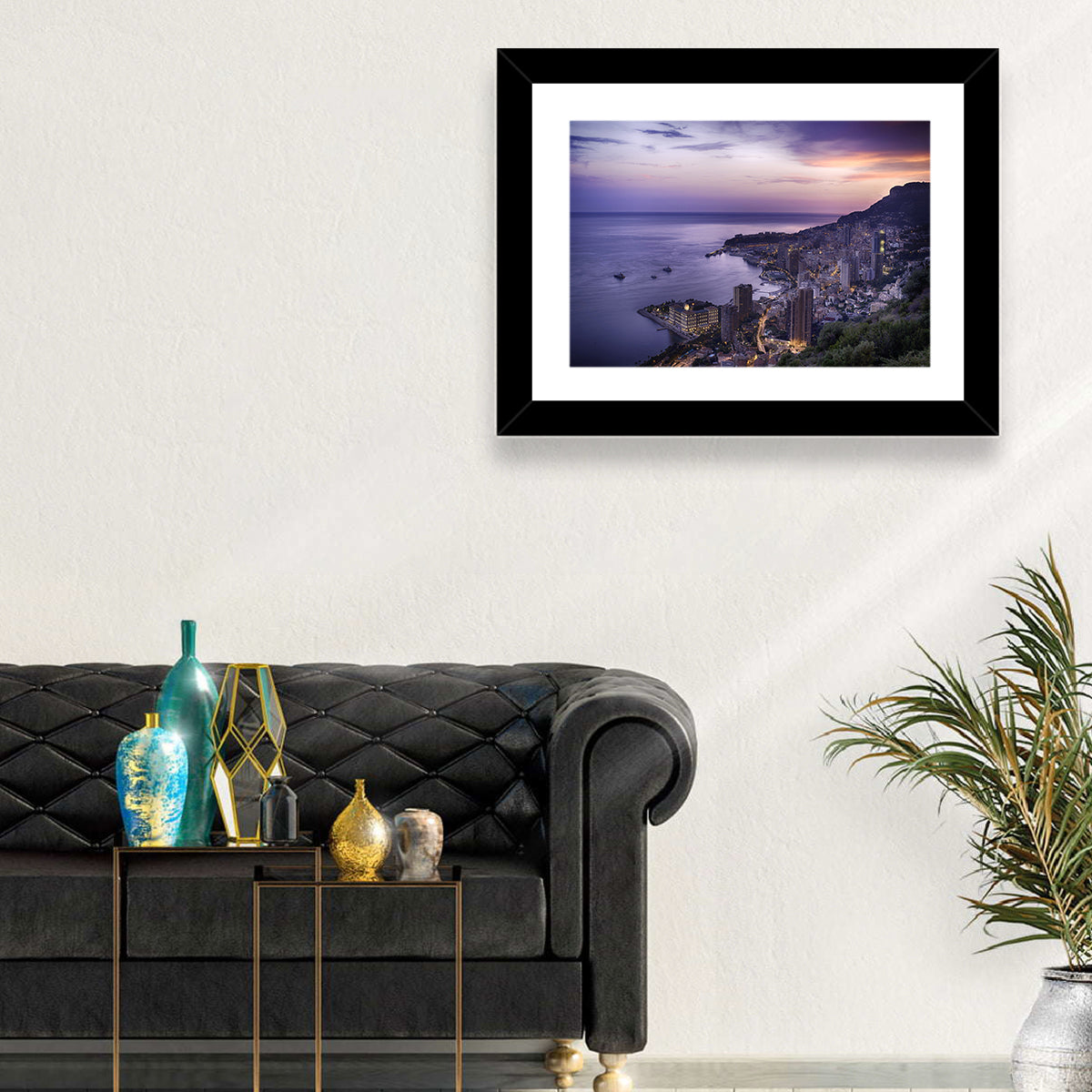 Monte Carlo at Dusk Wall Art in a room, landscape
