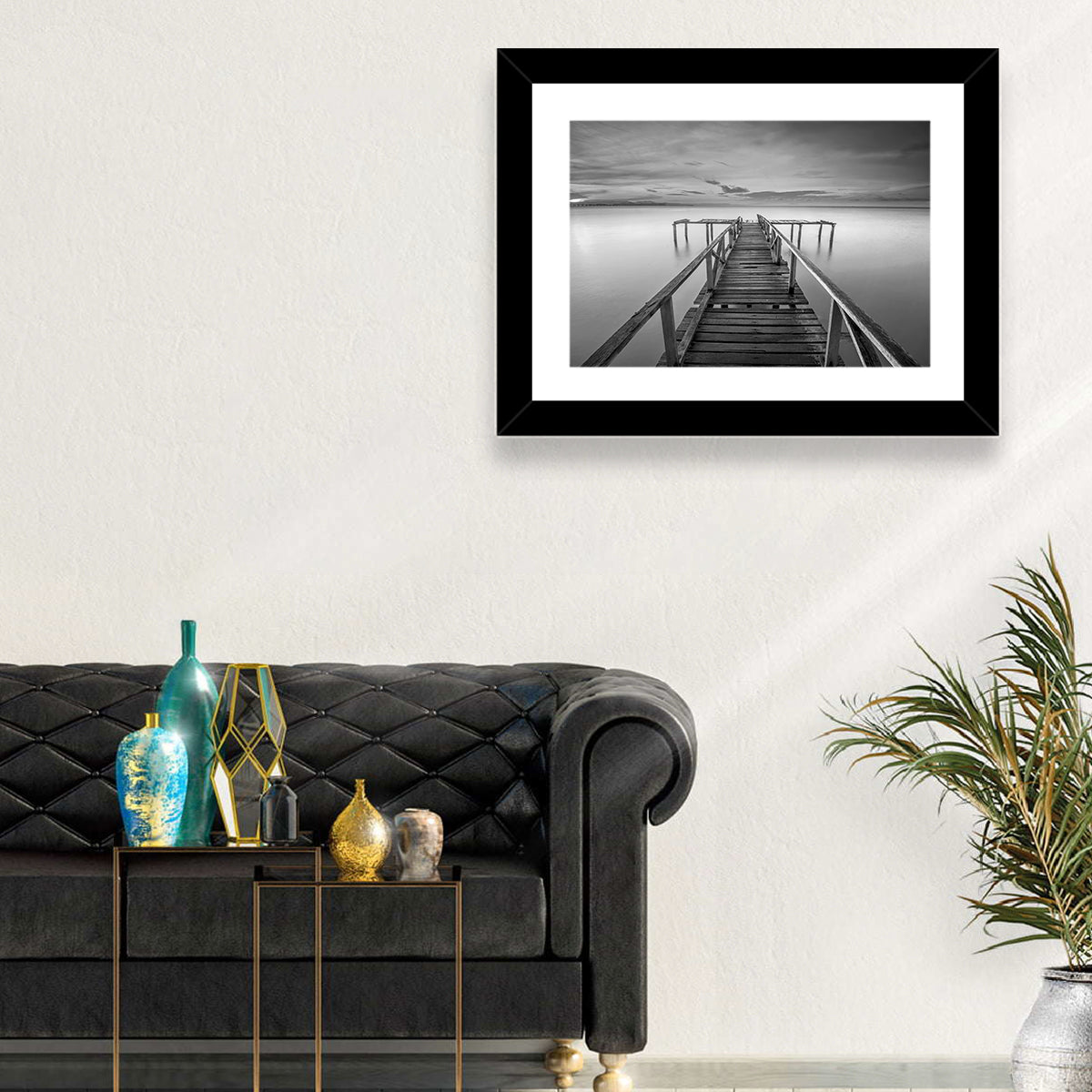 Teluk Tempoyak Jetty at Dusk Wall Art in a room, landscape