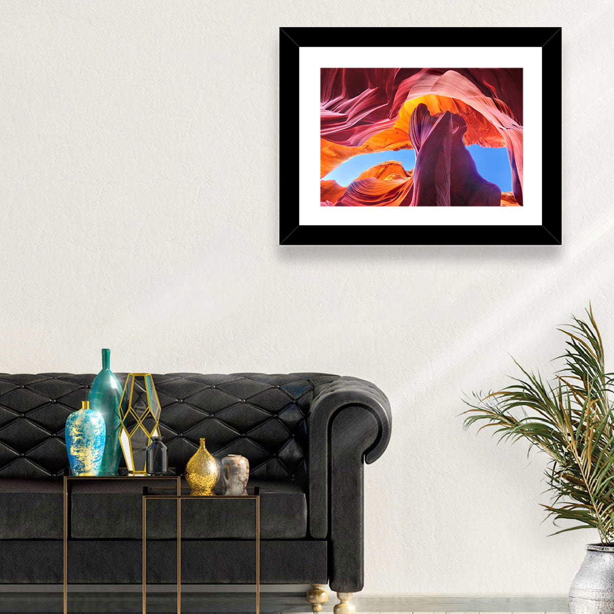 Antelope Canyon Wall Art in a room, landscape