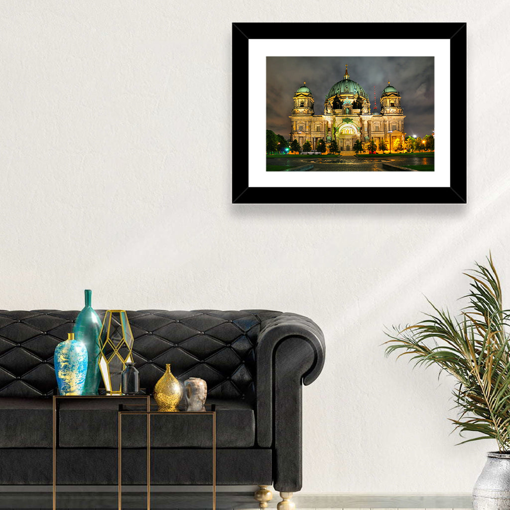 Berlin Cathedral Night View Wall Art