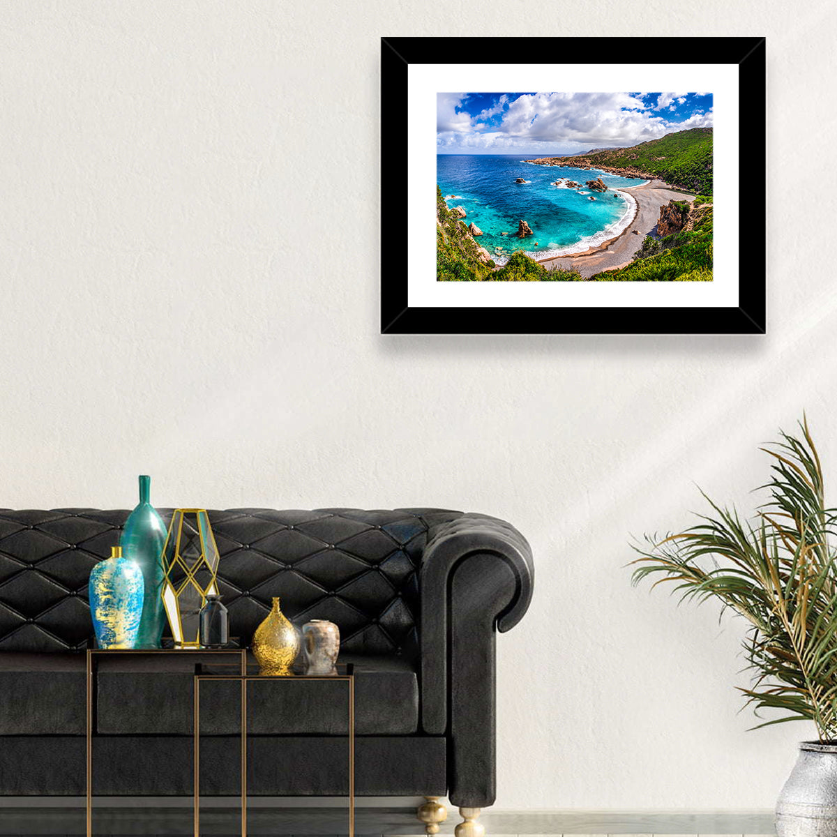 Cala Spinosa Cove, Sardinia Wall Art in a room, landscape