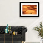 Desert Camel Caravan in Golden Dunes Wall Art