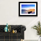 Jukung Fishing Boat at Sunset Wall Art