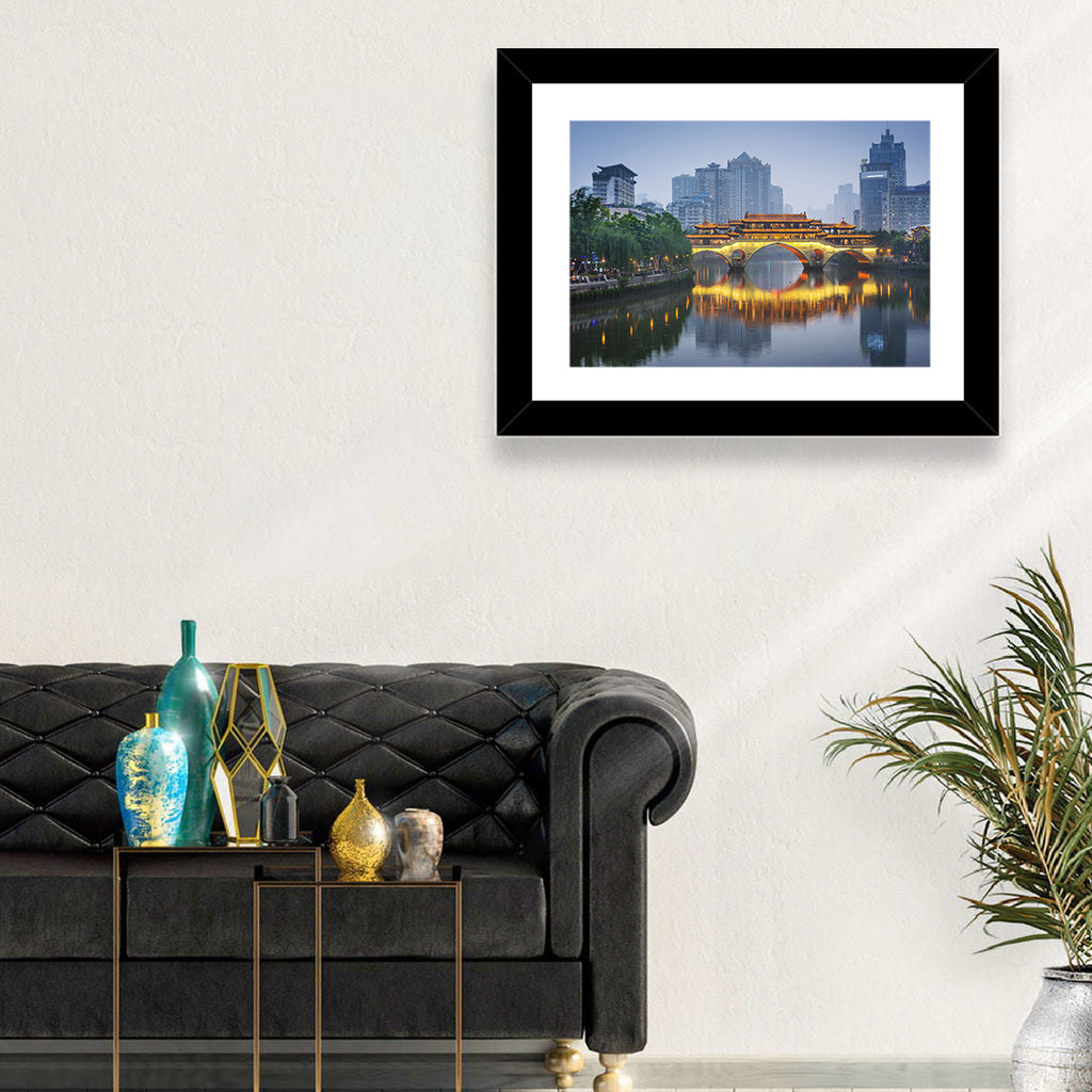 Anshun Bridge at Twilight Wall Art