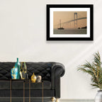 Newport Bridge in Golden Haze Wall Art