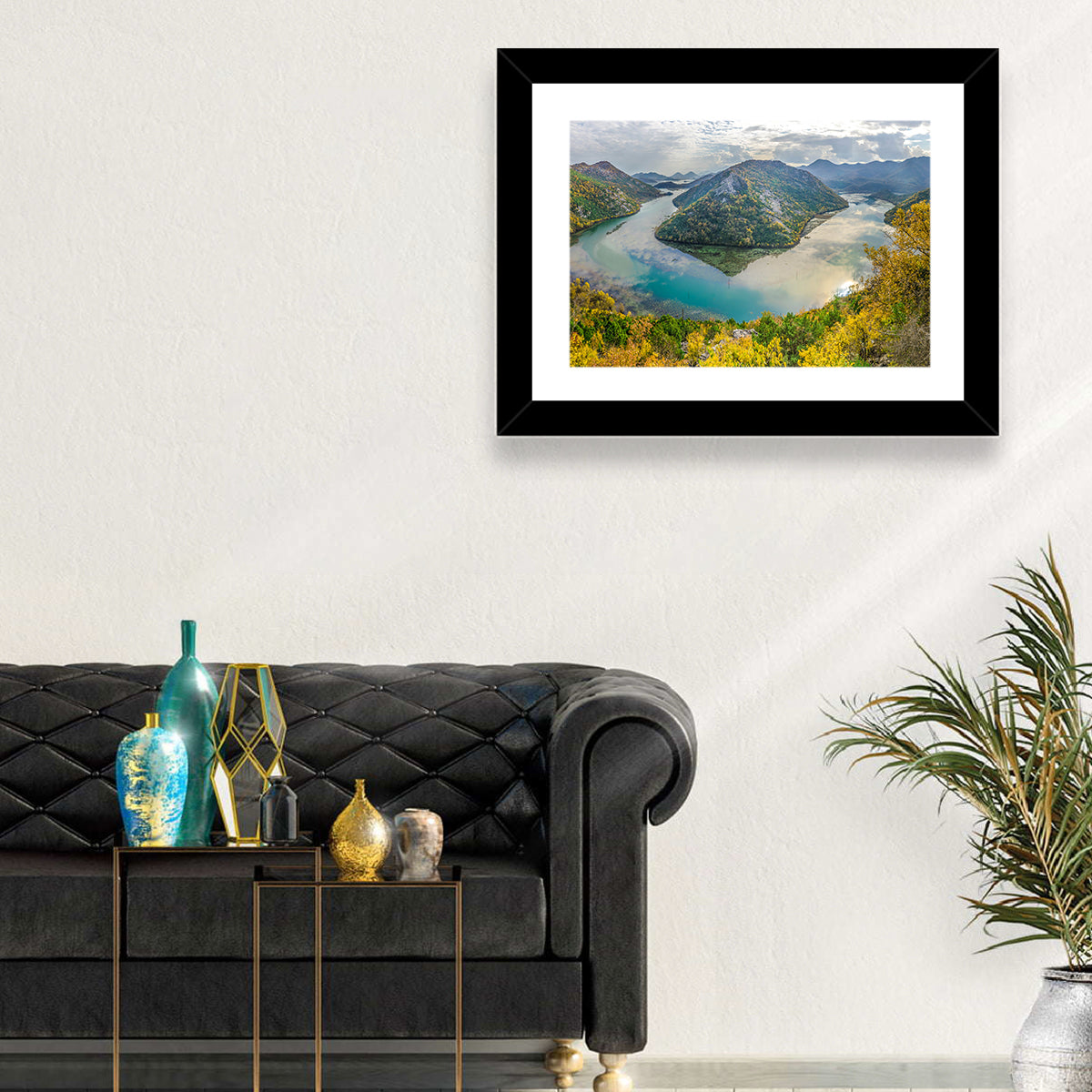 Rijeka Crnojevića Bend, Lake Skadar Wall Art in a room, landscape