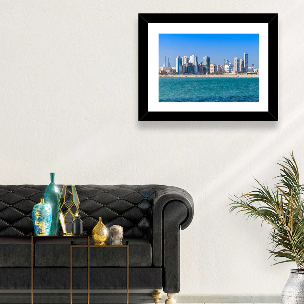 Manama Skyline, Bahrain Wall Art in a room, landscape
