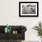 Howling Wolf in Misty Forest Wall Art