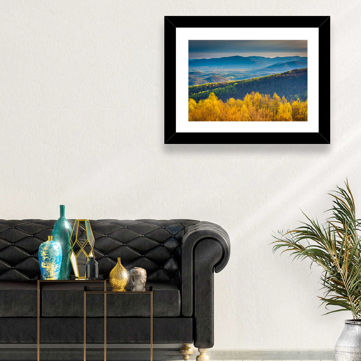 Shenandoah Golden Hour Ridge Wall Art in a room, landscape