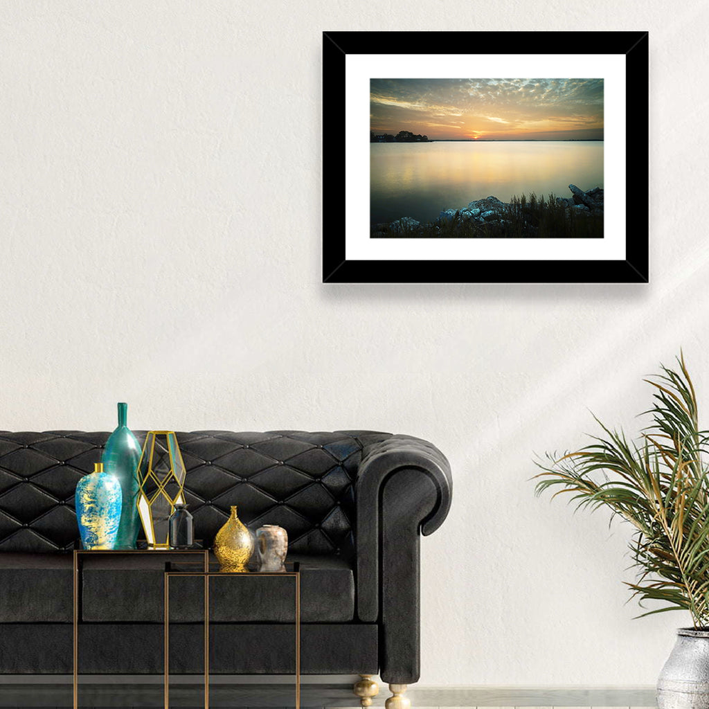 Lake Conroe Sunset Reflection Wall Art