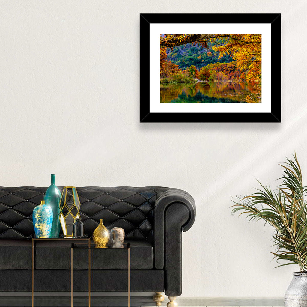 Frio River Autumn Reflection Wall Art