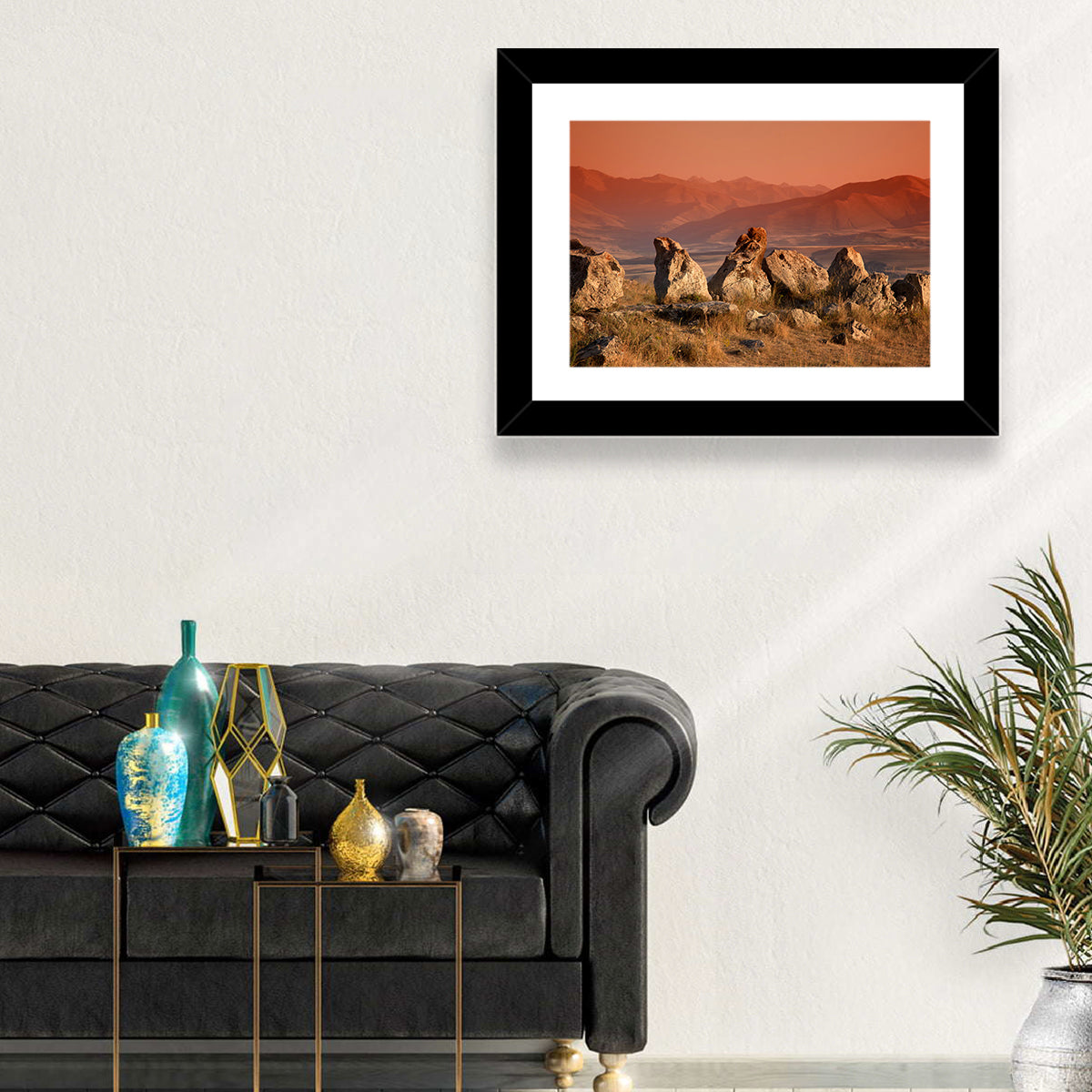 Karahunj Rocky Ridge at Sunset Wall Art in a room, landscape