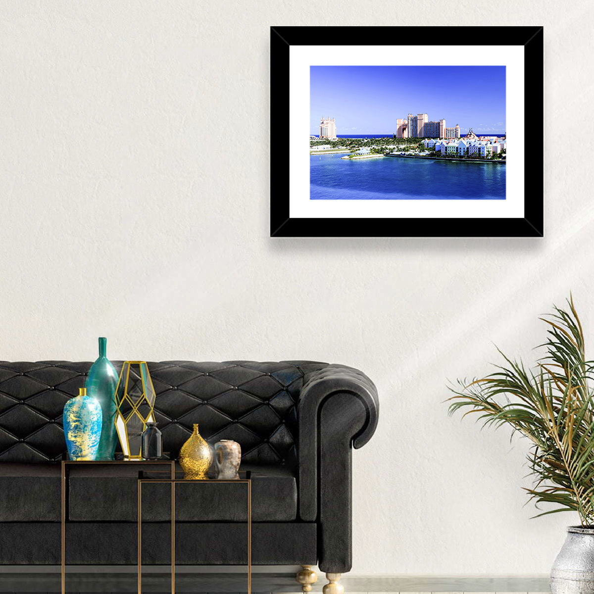 Atlantis Paradise Island View Wall Art in a room, landscape