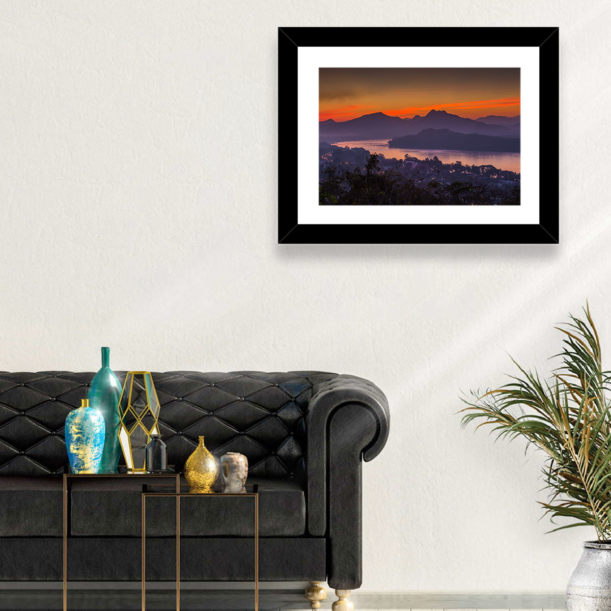 Luang Prabang Sunset Over Mekong Wall Art