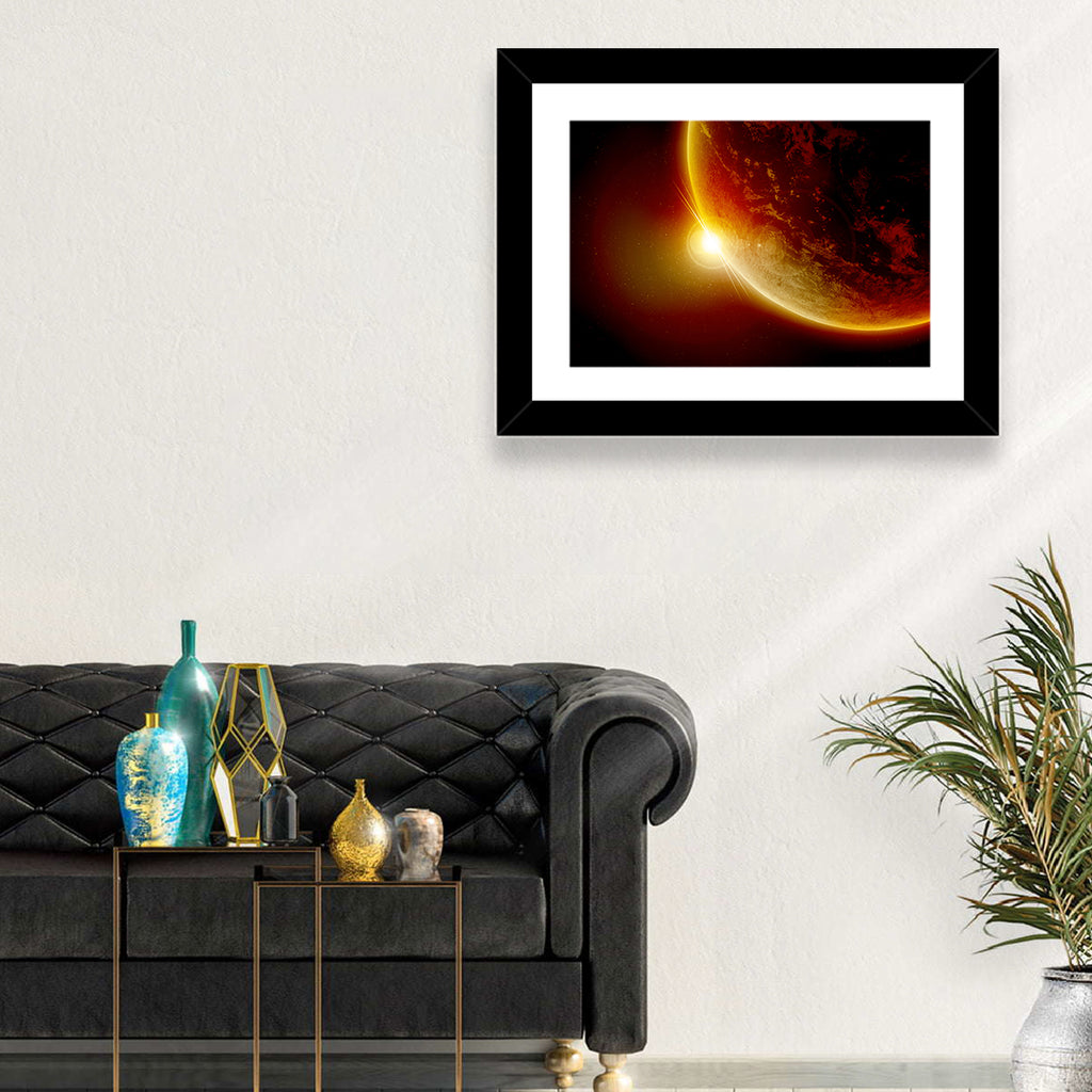 Red Planet Sunrise Limb Flare Wall Art