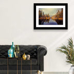Misty Lake Fulmor Reflection Wall Art