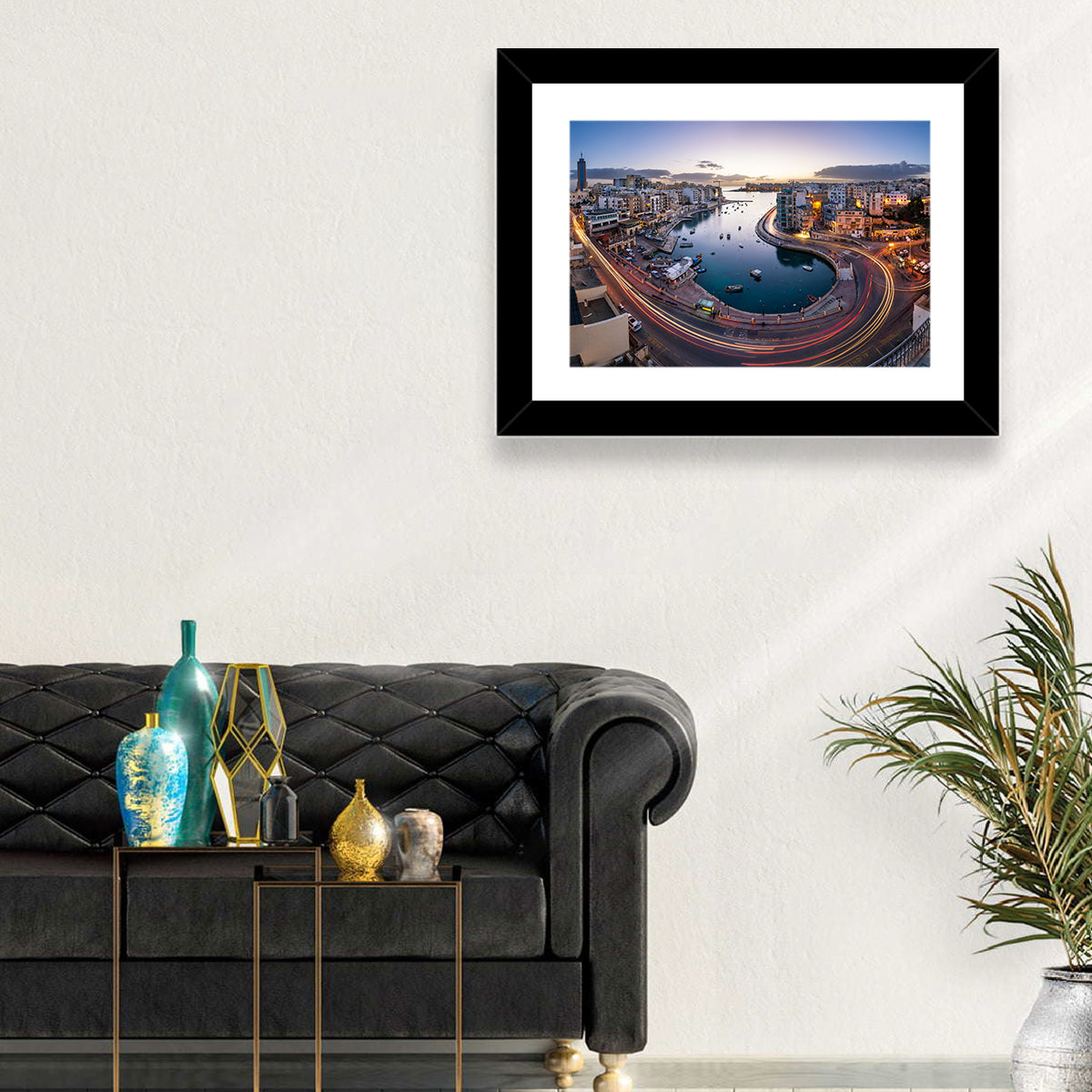 Spinola Bay Light Trails Wall Art in a room, landscape