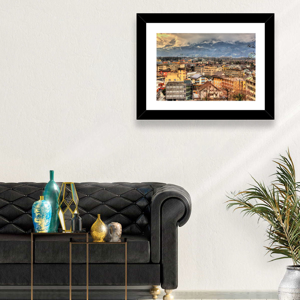 Vaduz Autumn Cityscape Wall Art