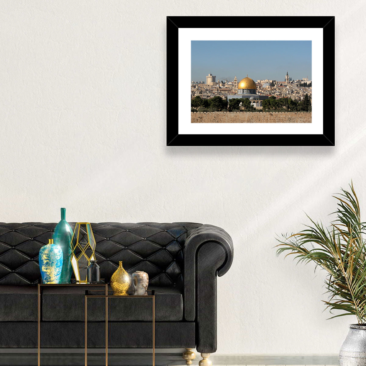 Golden Dome of the Rock, Jerusalem Wall Art in a room, landscape