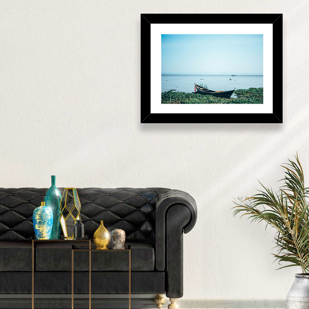 Red Ribbon Boat on Lake Victoria Wall Art