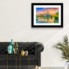 Wat Non Kum Sunset Reflection Wall Art