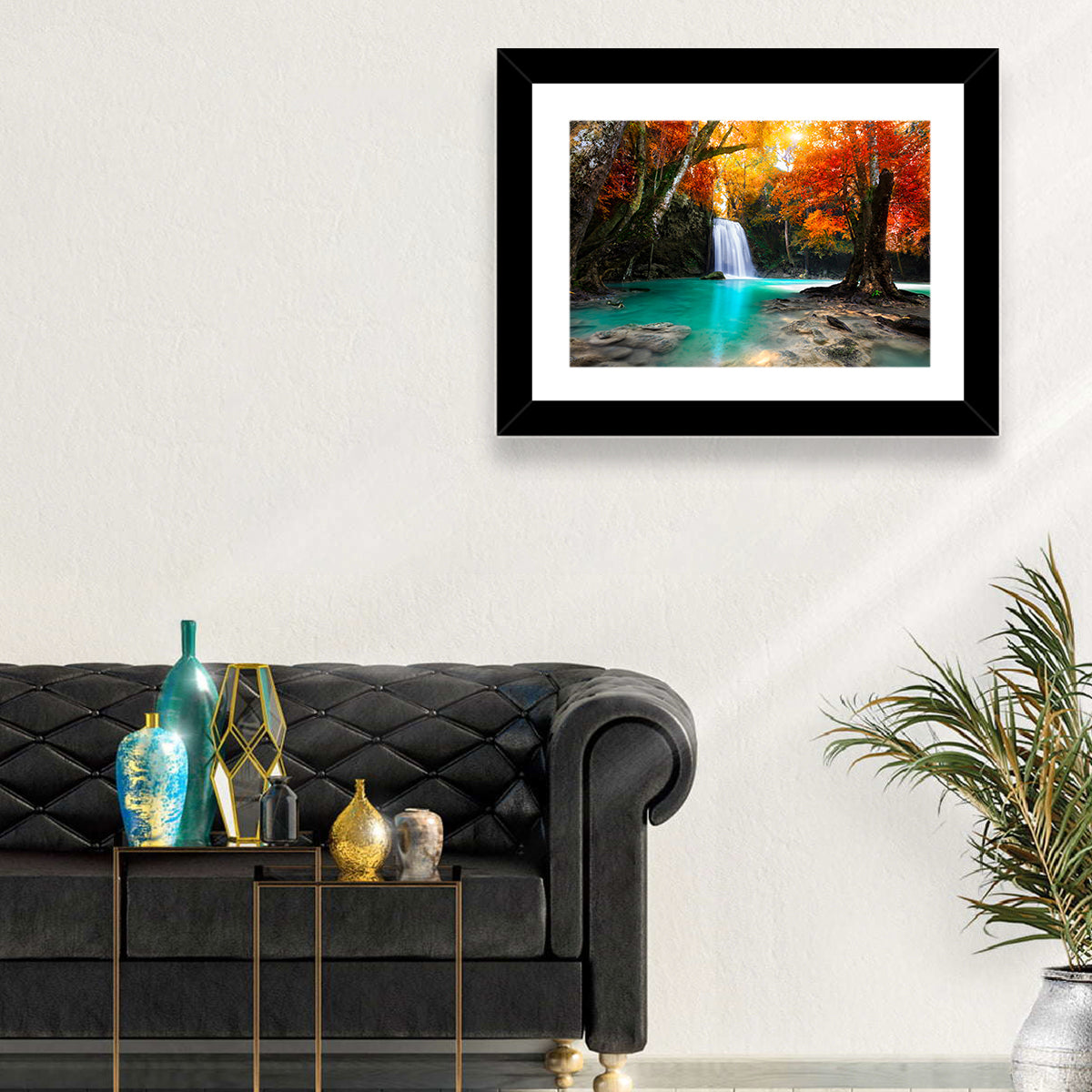 Erawan Waterfall, Kanchanaburi Wall Art in a room, landscape