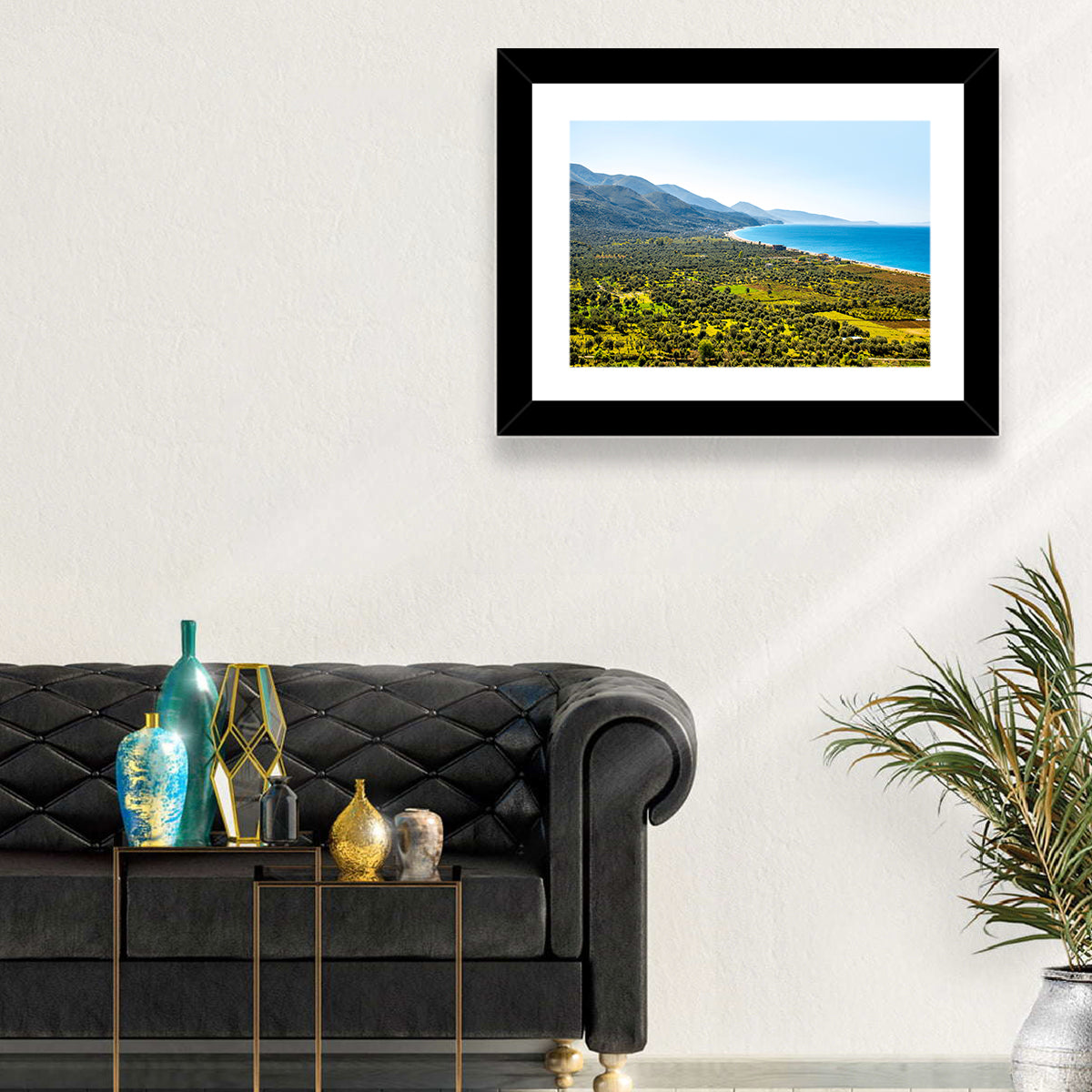 Borsh Coastline, Albania Wall Art in a room, landscape