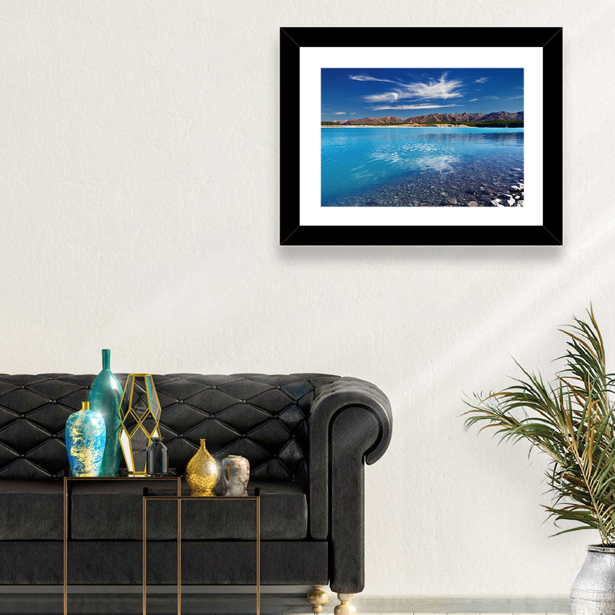 Lake Pukaki Pebble Shore Wall Art