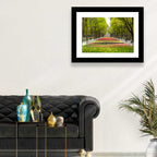 Tree-lined Tulip Garden Path Wall Art