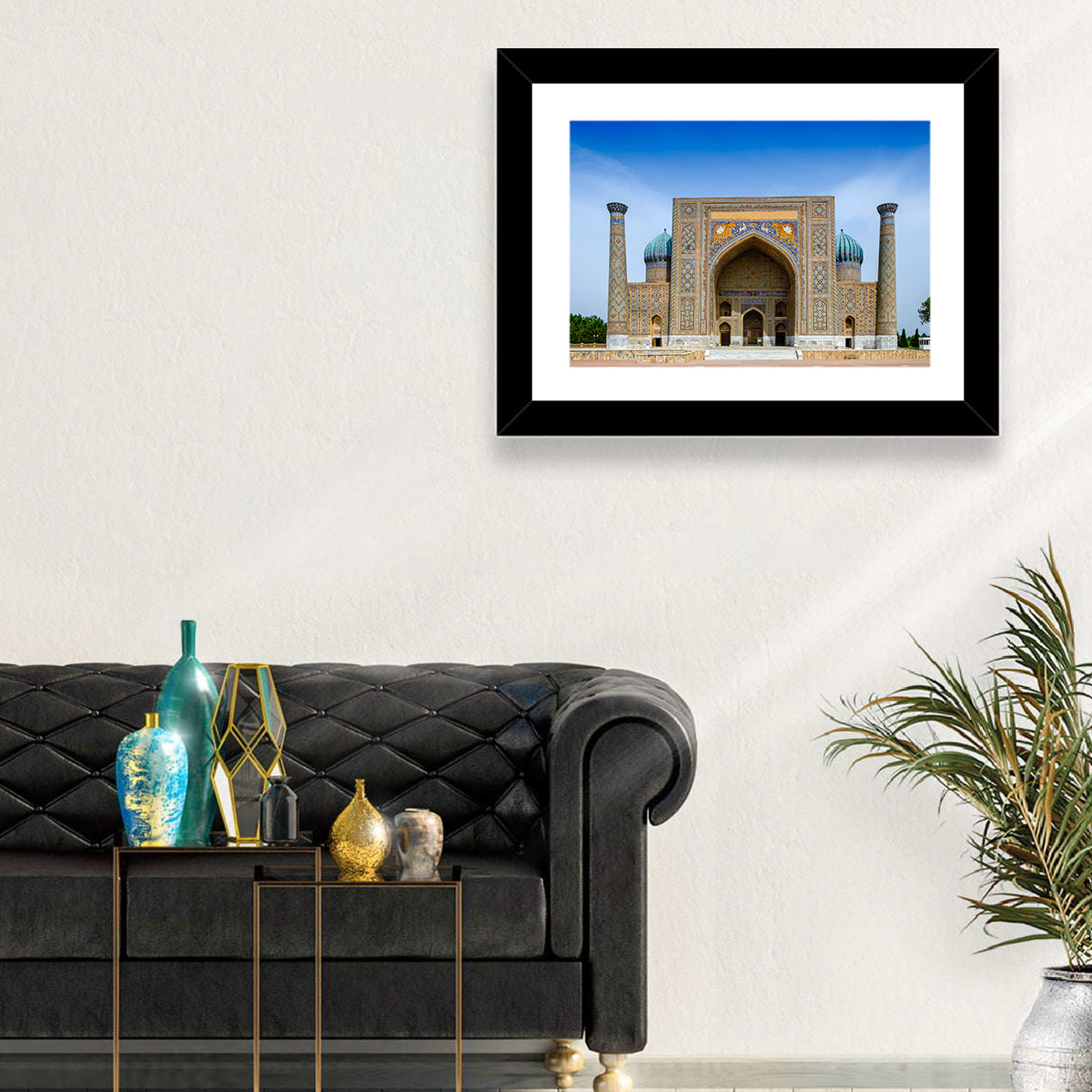 Sher-dor Madrasah, Registan Square Wall Art in a room, landscape