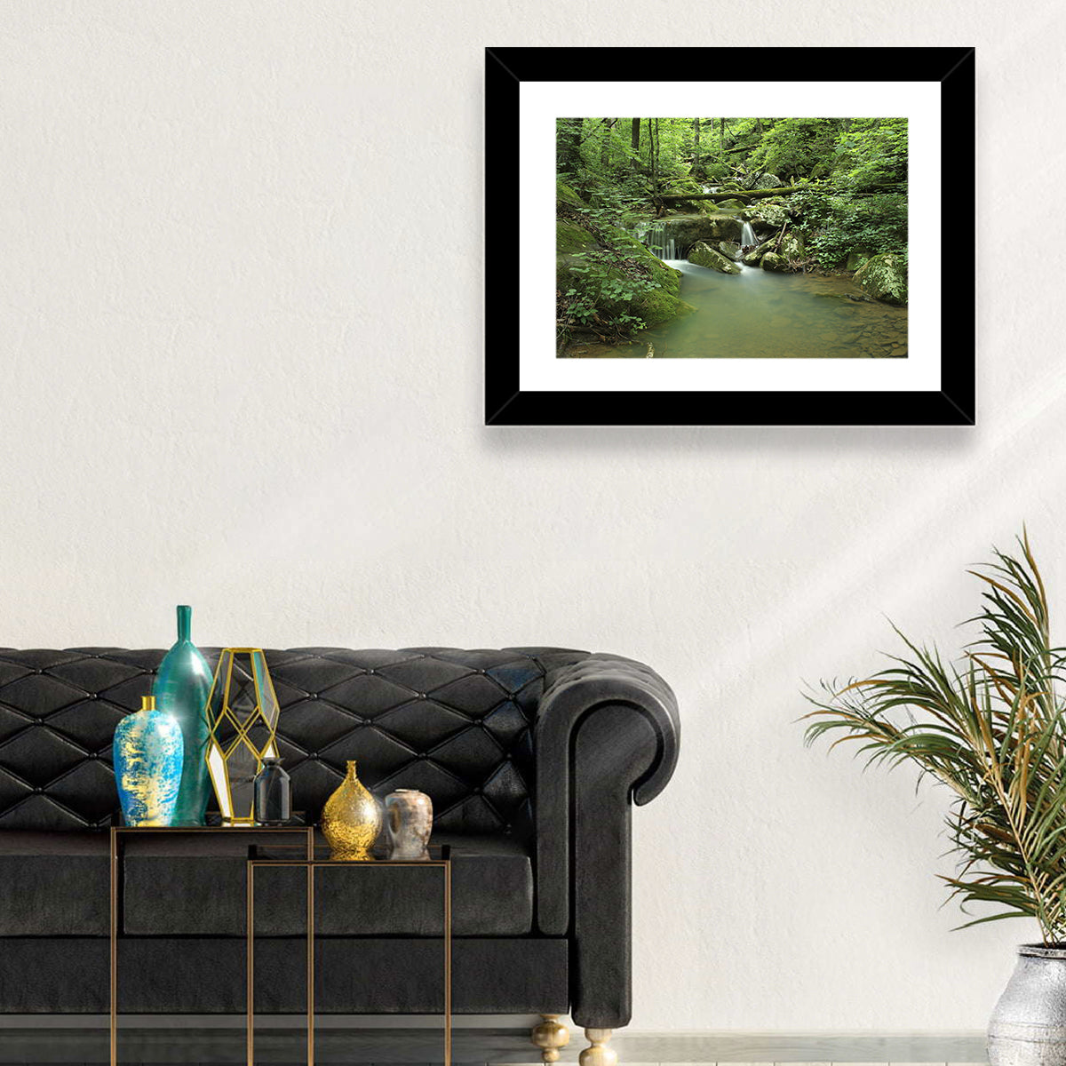 Arkansas Forest Stream Wall Art in a room, landscape