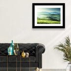 Misty Rolling Hills with Cypresses Wall Art
