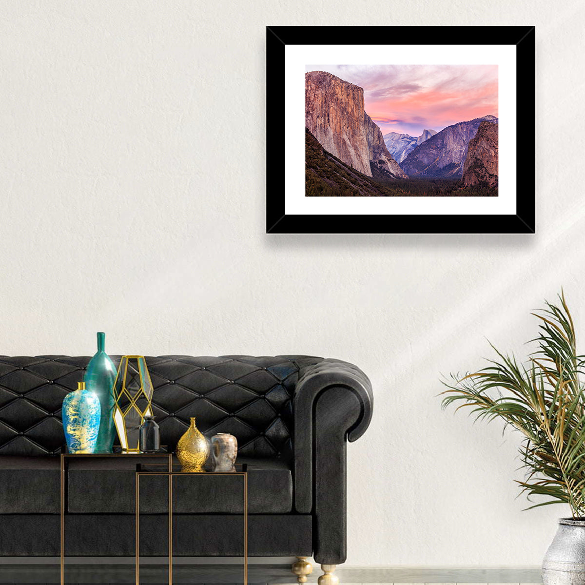 El Capitan at Tunnel View Wall Art in a room, landscape