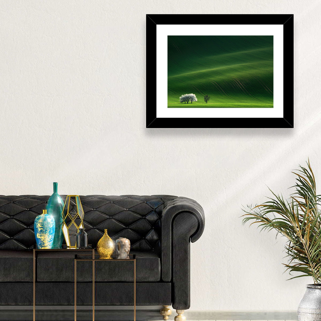 Emerald Hills with Blossoming Tree Wall Art
