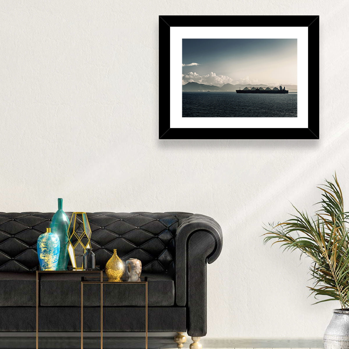 Lng Tanker at Sea Wall Art in a room, landscape