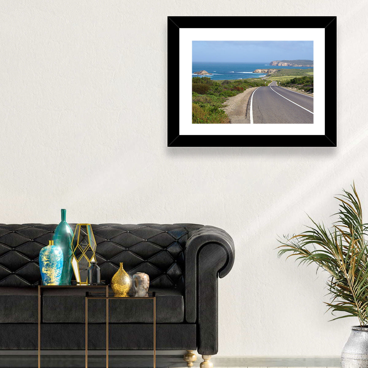 Inneston Coastal Road Wall Art in a room, landscape