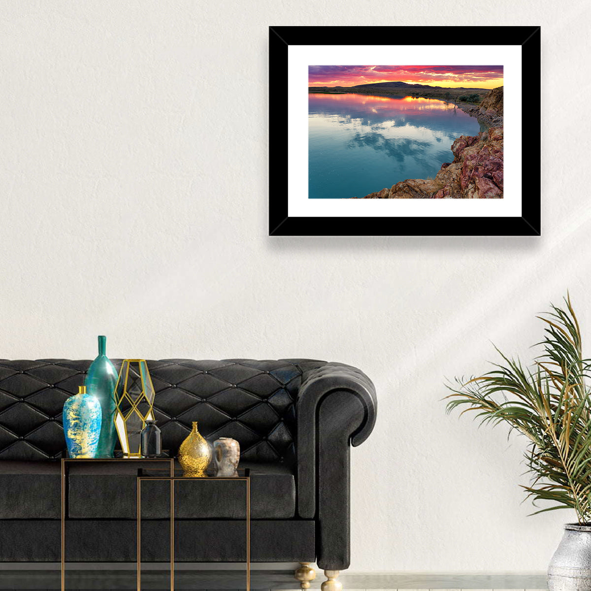 Lake Balkhash Sunset Reflection Wall Art