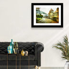 Autumn Approach to Chillon Castle Wall Art
