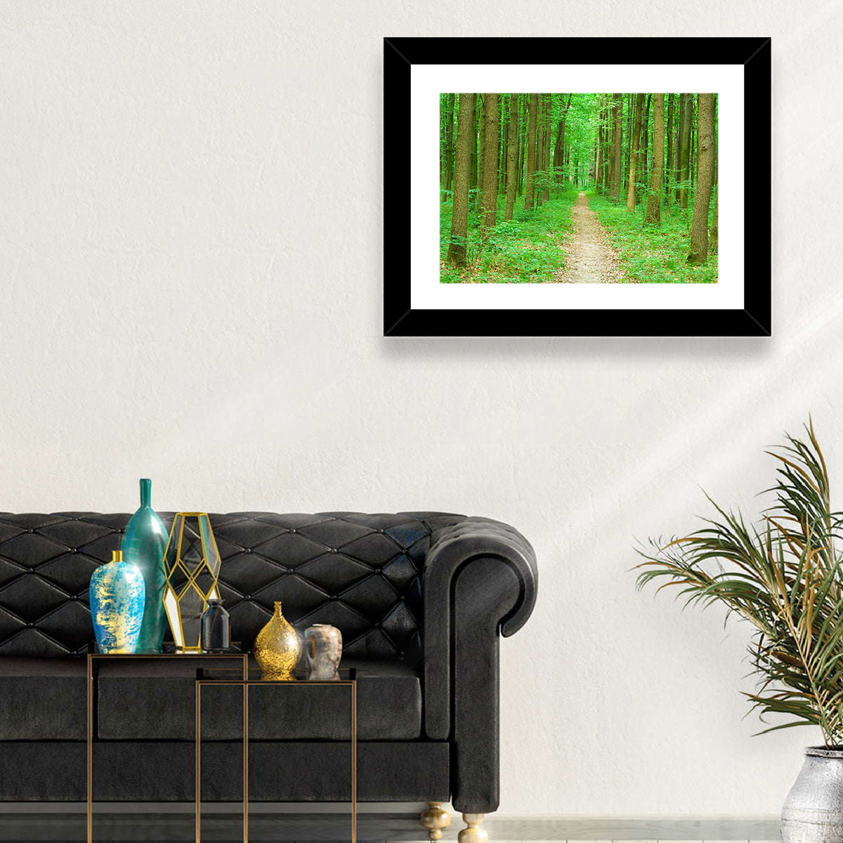 Green Forest Pathway Wall Art