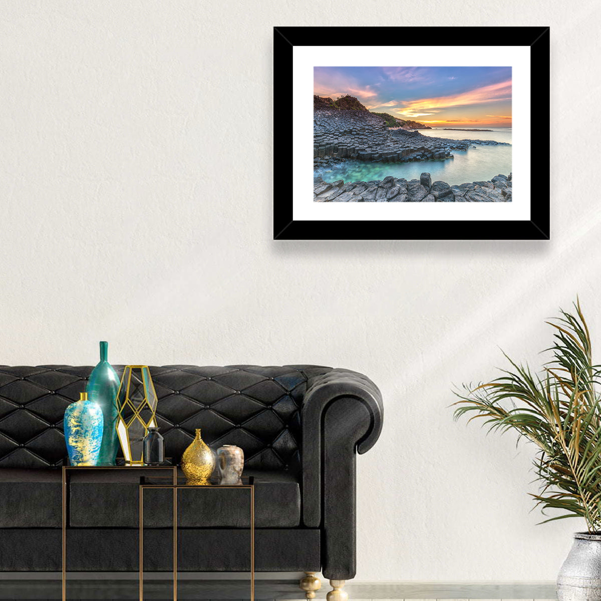 Tuy Hoa Basalt Sunset Wall Art in a room, landscape