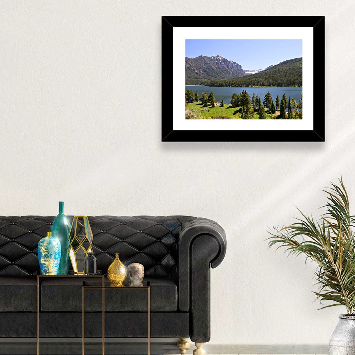 Gallatin National Forest Lake Wall Art in a room, landscape