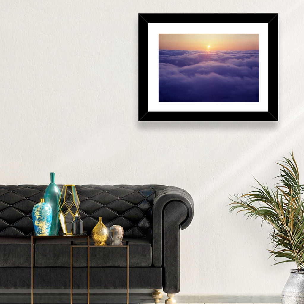 Sunset Over Endless Clouds Wall Art
